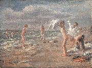 Max Liebermann Boys Bathing painting